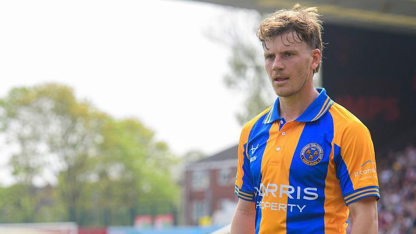 Dominic Gape in action for Shrewsbury Town