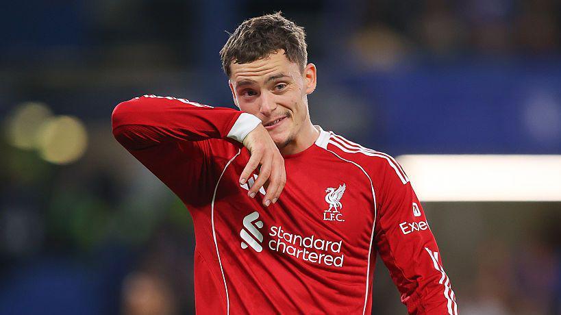 Florian Wirtz in the red Liverpool FC home kit