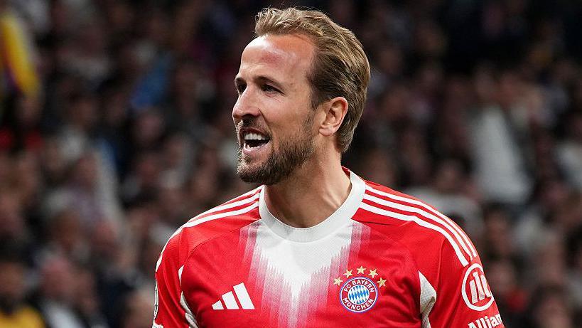 England captain Harry Kane after scoring Bayern Munich's second goal in their Champions League quarter-final first leg win against Real Madrid.