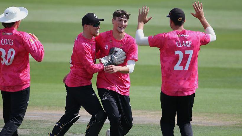 Henry Crocombe celebrating