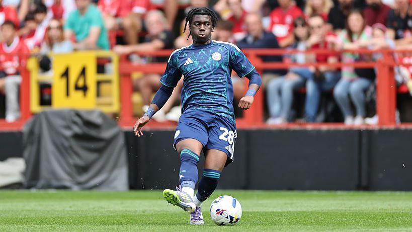 Jeremy Monga in action for Leicester City at Charlton this season
