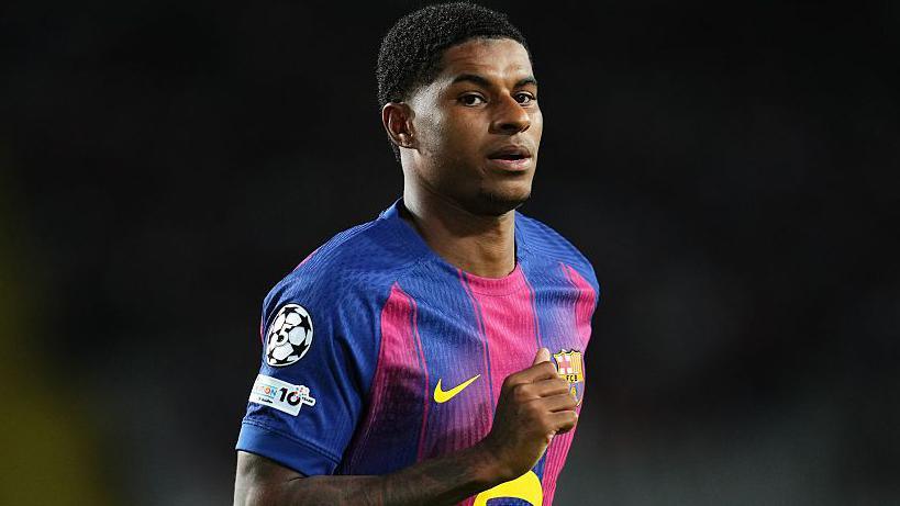 Marcus Rashford playing for Barcelona