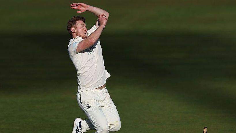 Joey Evison in action for Kent