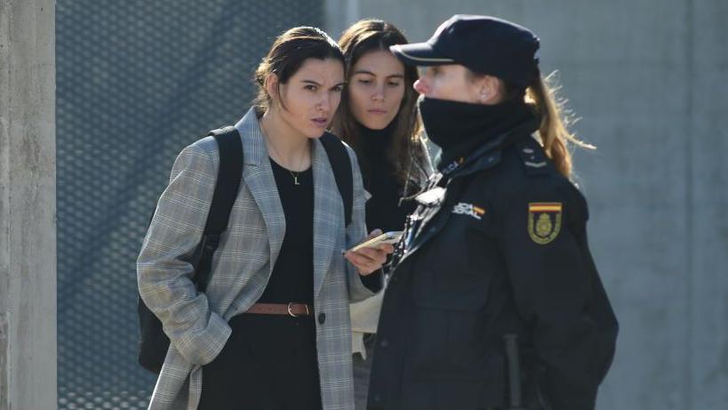 Laia Codina outside court in February