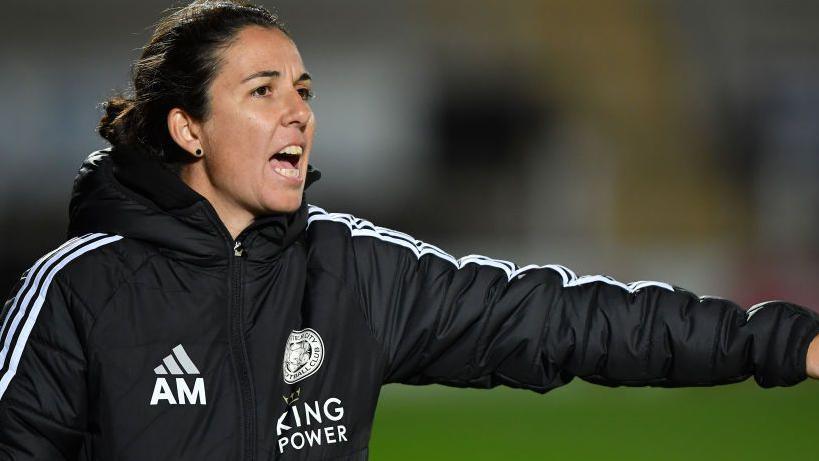 Amandine Miquel in action with Leicester City