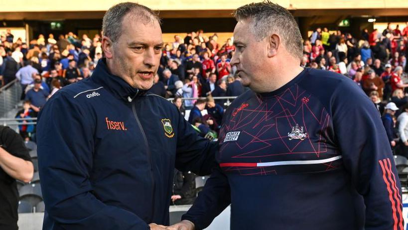 Tipperary manager Liam Cahill and Cork counterpart Pat Ryan