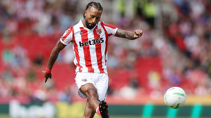 Sorba Thomas in action in the EFL Cup against Oldham