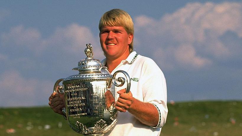 John Daly with the US PGA Championship trophy