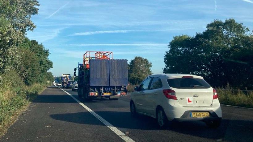 Queuing traffic on the A1(M)