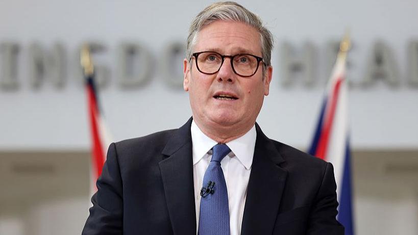 UK Prime Minister Sir Keir Starmer speaks during a news conference in Northwood, London on 22 May 2025.