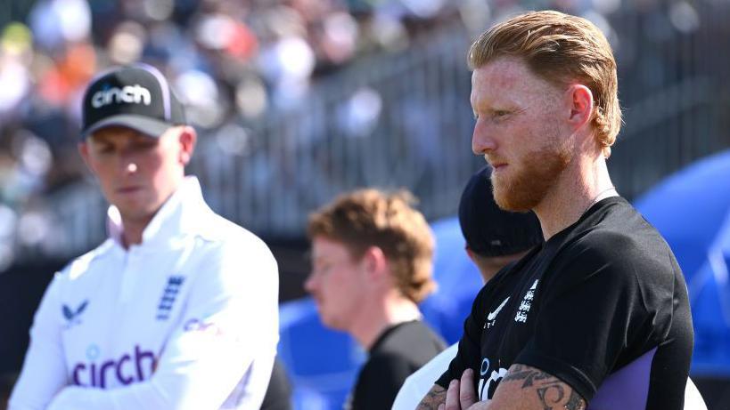 England captain Ben Stokes looks glum after defeat by Pakistan