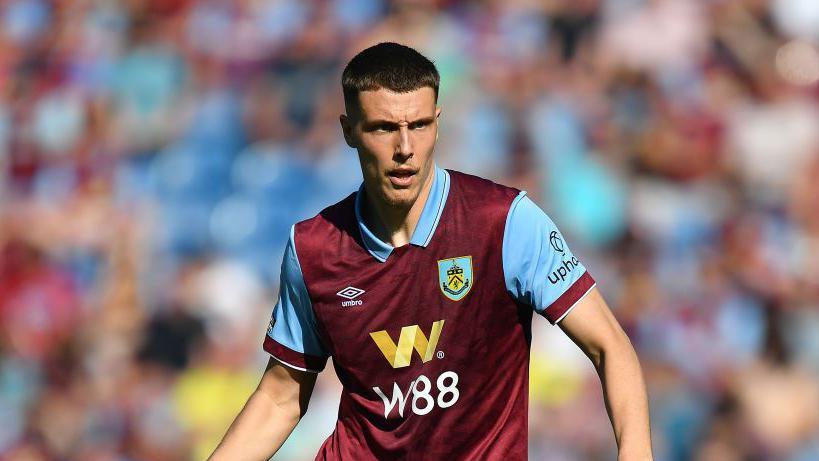 Maxime Esteve playing for Burnley