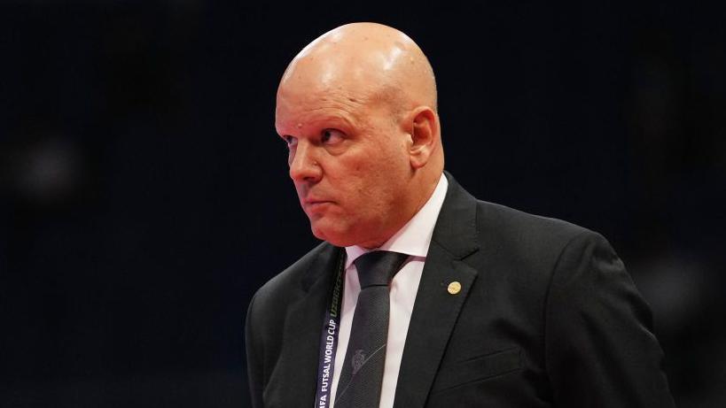 Head coach of Portugal, Jorge Braz looks on at the Fifa Futsal World Cup in Uzbekistan 2024