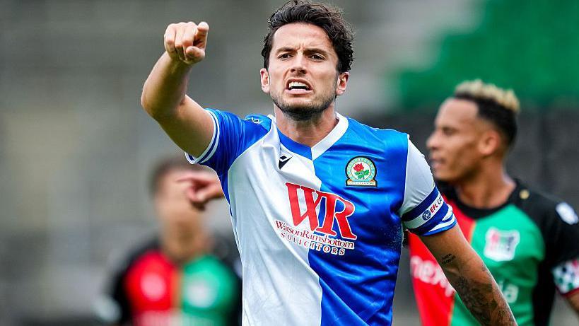 Blackburn skipper Lewis Travis makes his feelings clear in action for Rovers