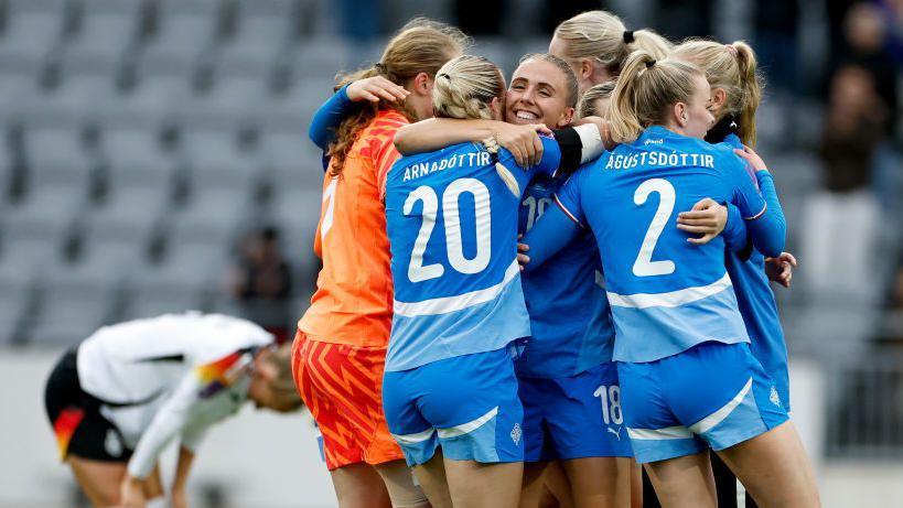 Iceland celebrate beating Germany