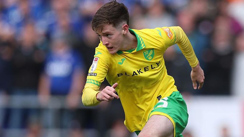 Kellen Fisher in action for Norwich City