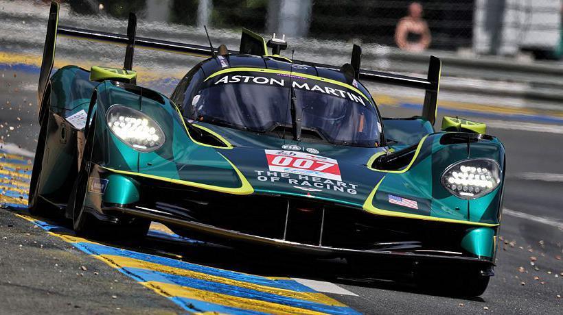 Aston Martin's Tom Gamble during practice for the Le Mans 24 Hours