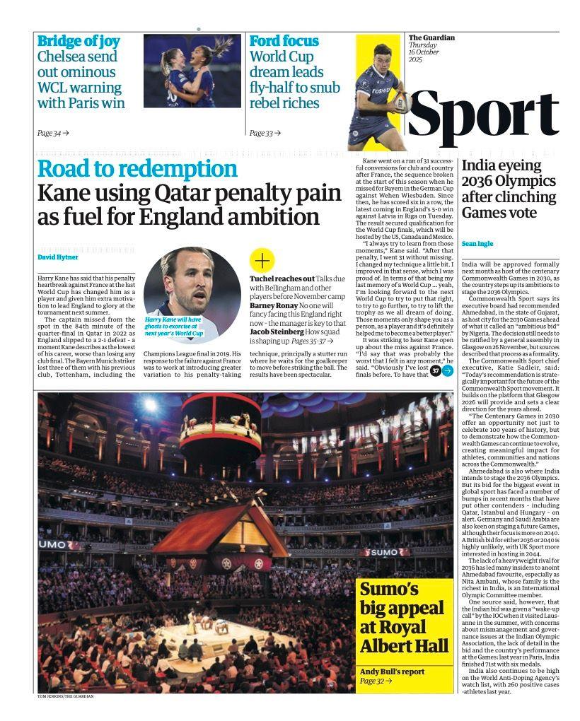Guardian back page