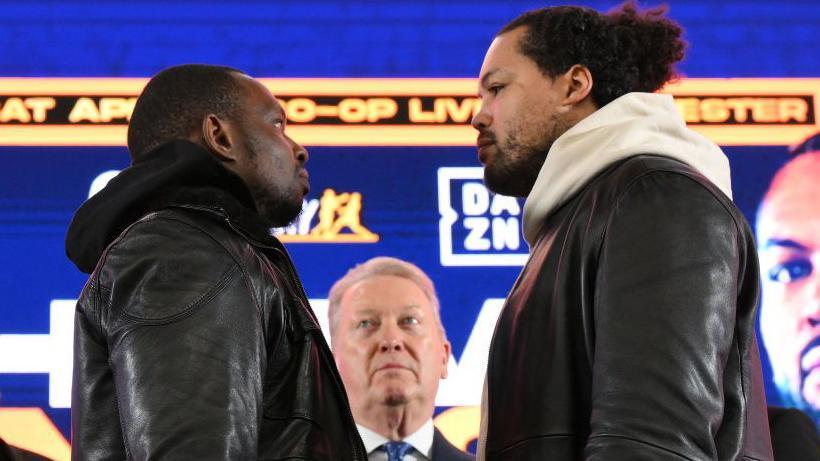 Dillian Whyte and Joe Joyce face off ahead of their fight at the Co-op Live