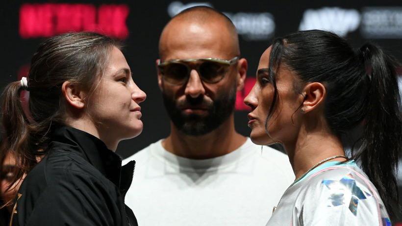 Katie Taylor faces off with Amanda Serrano