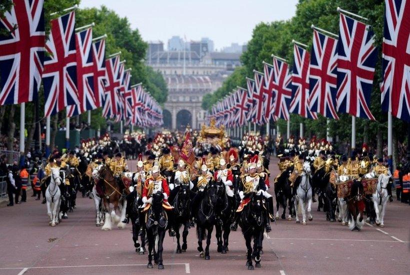 Soldiers form part of the parade.