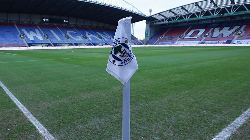 A view of The Brick Community Stadium from pitch level
