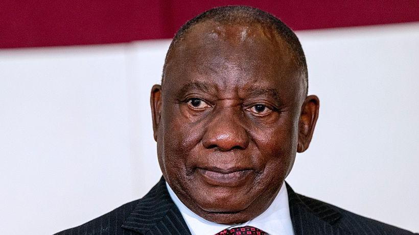President Cyril Ramaphosa looks on at an official event