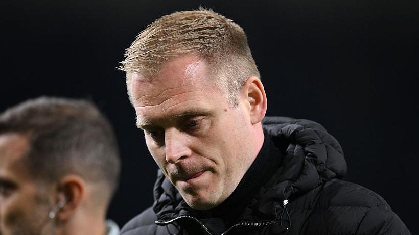 A downbeat looking former Norwich boss Johannes Hoff Thorup
