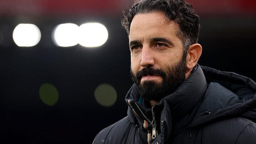 Ruben Amorim looks on