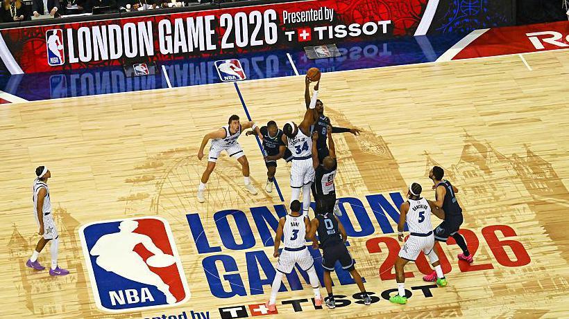 Tip off during Orlando Magic v Memphis Grizzlies in the NBA London game