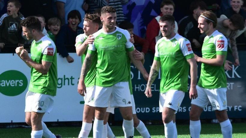 Ross Allen celebrates scoring