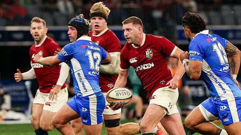 Finn Russell breaks away to set up the Lions' third try