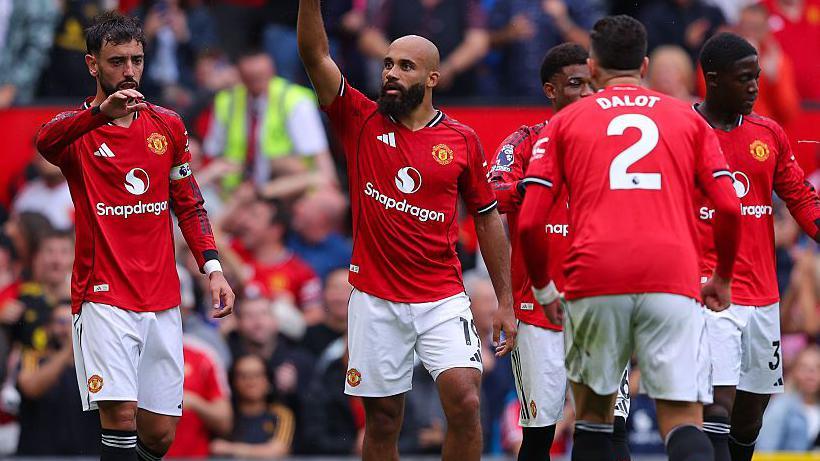 Manchester United celebrate