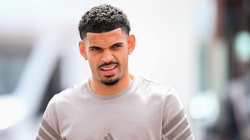 Morgan Gibbs-White looks on before match for Nottingham Forest