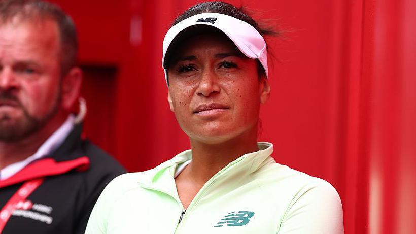 Heather Watson before her match against Yulia Putintseva at Queen's.