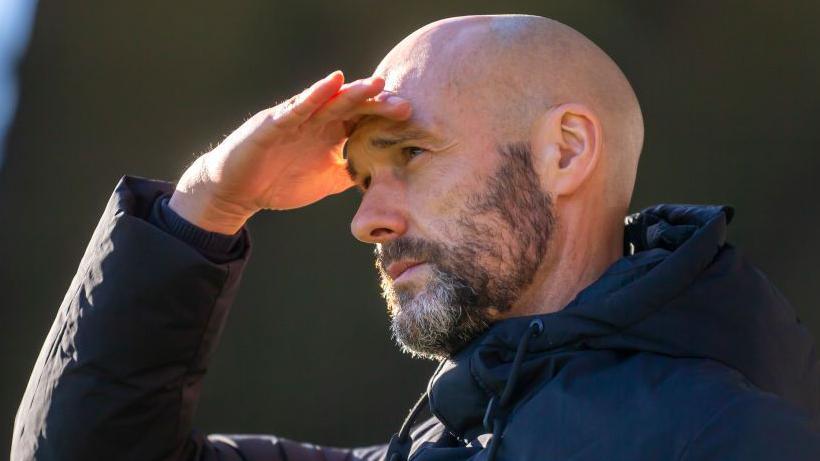 Luke Williams shields his eyes from the prima   connected  the touchline past  season