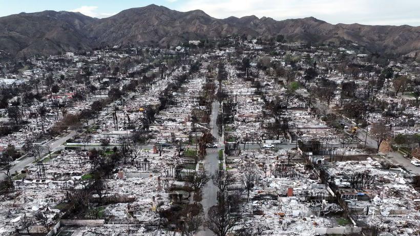 Homes burned to the ground