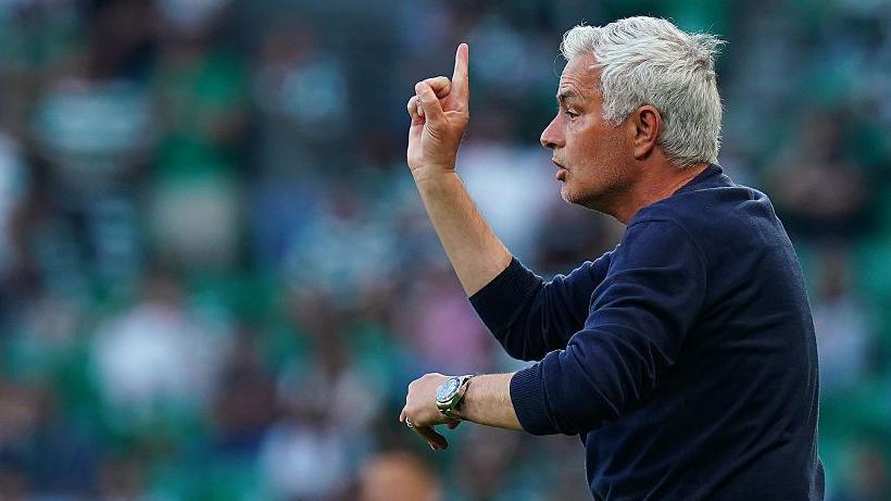 Jose Mourinho on the touchline 