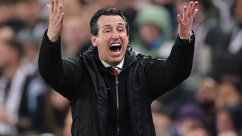 Emery was animated throughout the game and at one point in the second half, sank to his knees when Villa missed another chance.