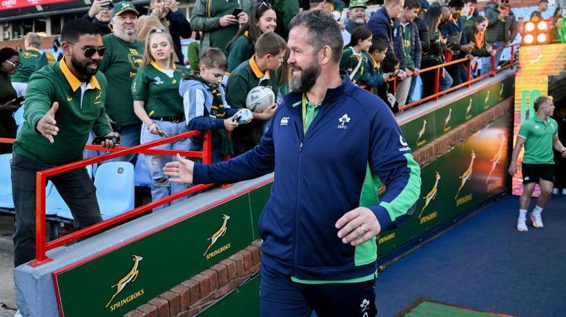 Farrell greets a South African fan