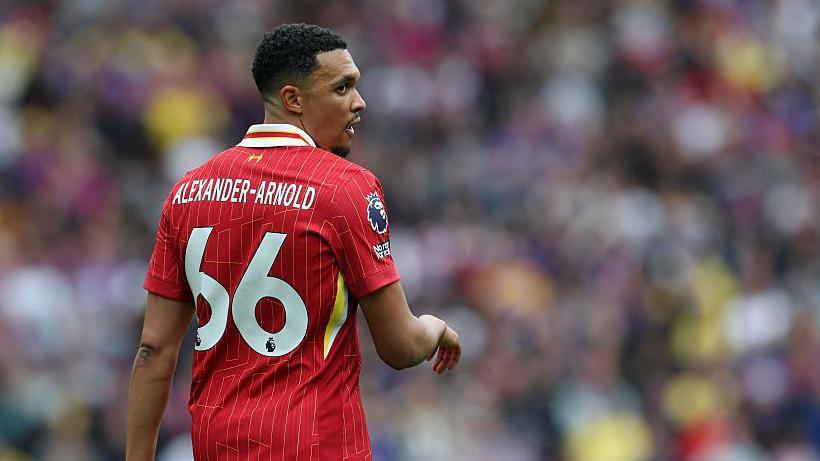 Trent Alexander-Arnold in action for Liverpool