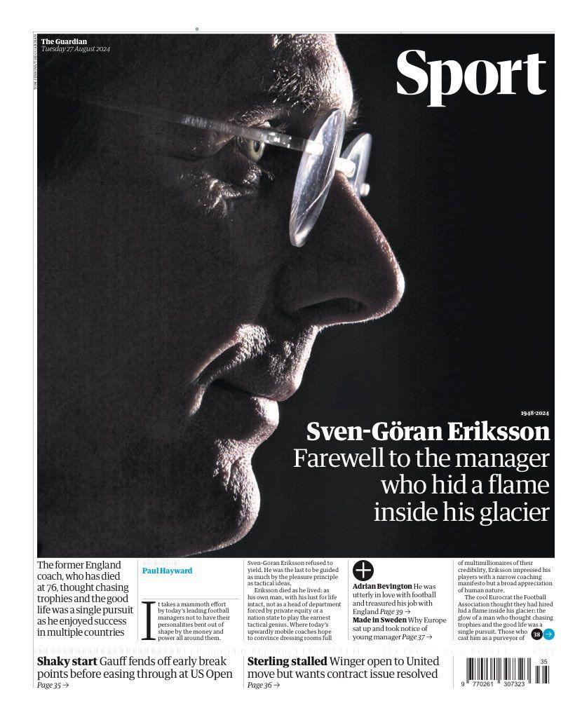 Guardian back page