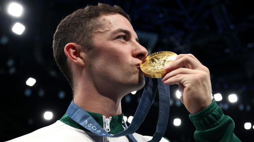 Gold medalist Rhys McClenaghan of Team Ireland