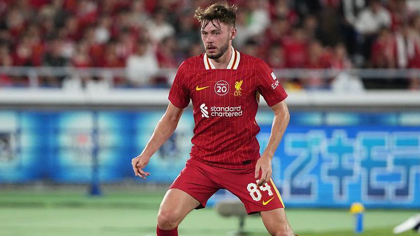 Conor Bradley in action for Liverpool