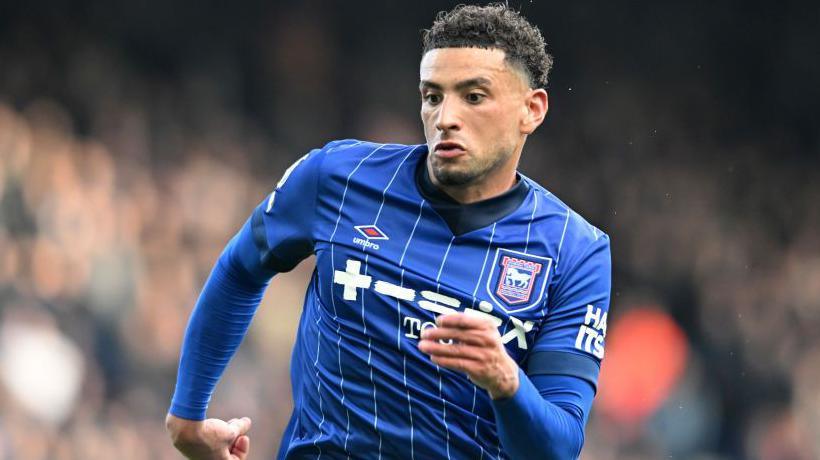 Ben Godfrey in action last season during his unsuccessful loan spell at Ipswich