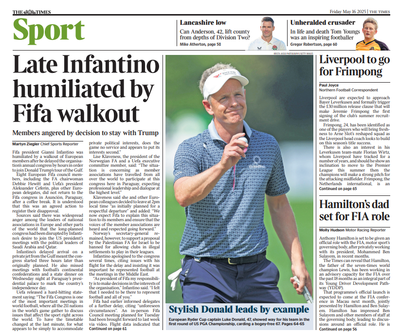 Times back page