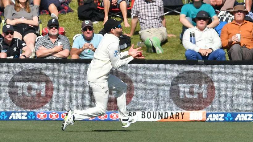 Devon Conway drops a catch