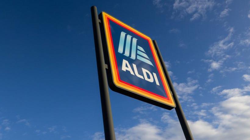 An Aldi supermarket sign