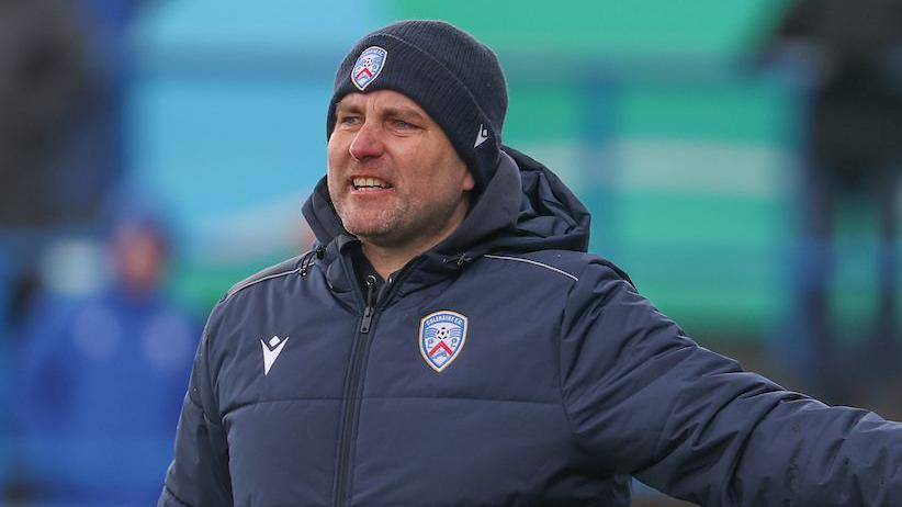Coleraine manager Ruaidhri Higgins