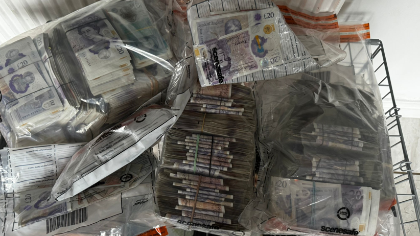 Cash seized by police